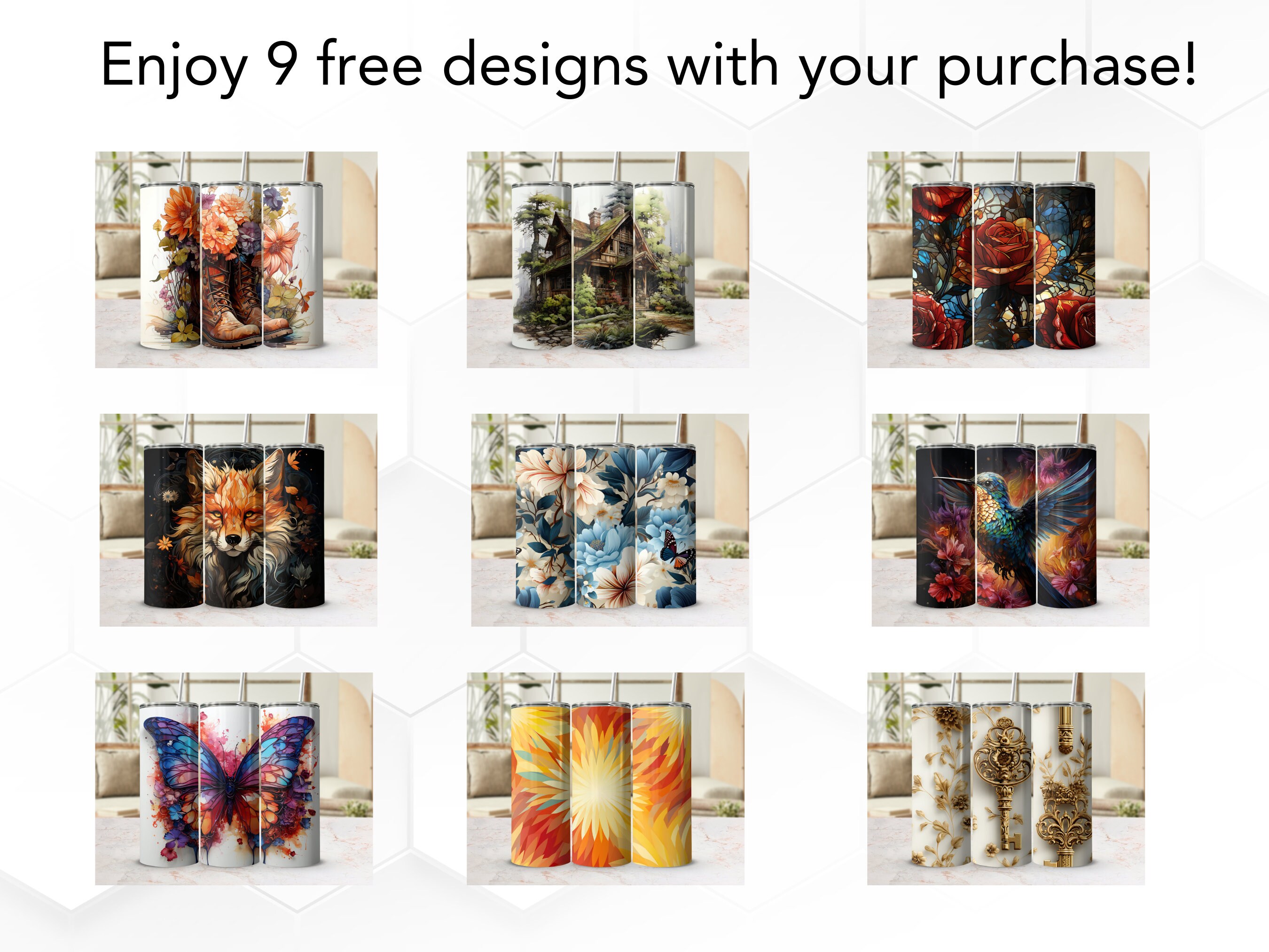 Mushroom Png, Tumbler Sublimation Designs, 20 Oz Skinny Wrap ...