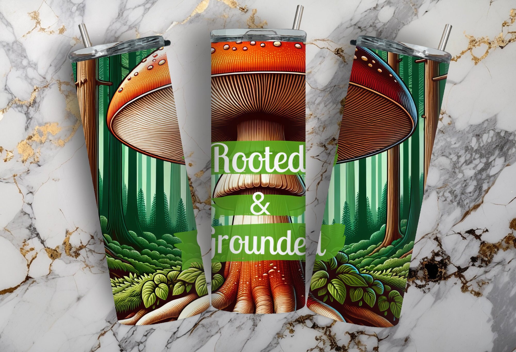 Mushroom Png, Tumbler Sublimation Designs, 20 Oz Skinny Wrap ...