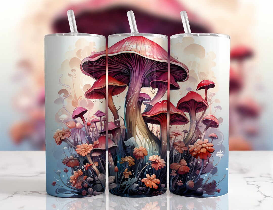 Mushroom Png, Tumbler Sublimation Designs, 20 Oz Skinny Wrap ...