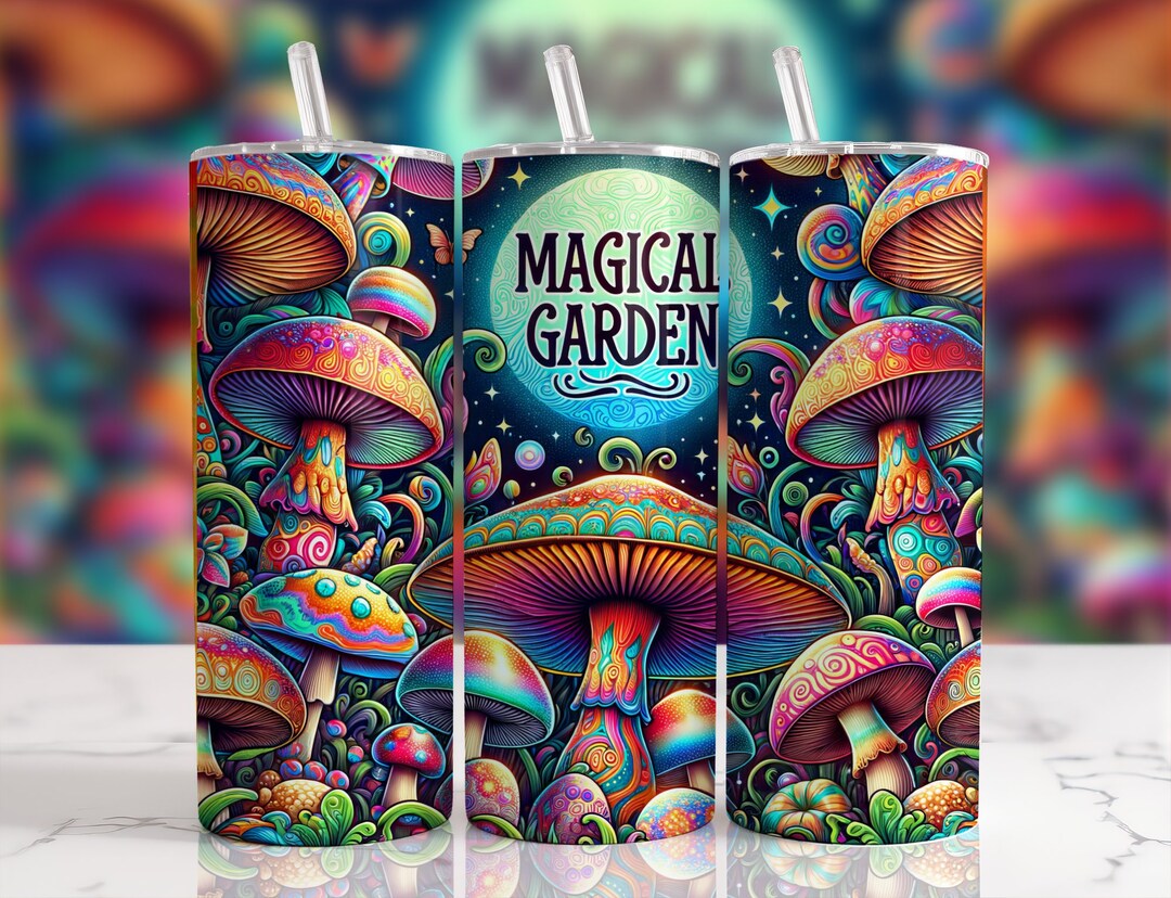 Mushroom Png, Tumbler Sublimation Designs, 20 Oz Skinny Wrap ...
