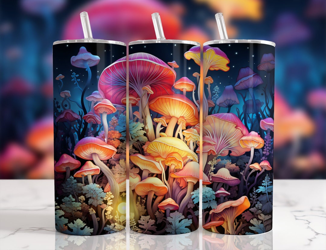 Mushroom Png, Tumbler Sublimation Designs, 20 Oz Skinny Wrap ...