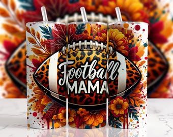 Football Mom, 20 oz Tumbler Wrap, Game Day png, Trendy Mama , Sublimation Designs, Fall png (91)