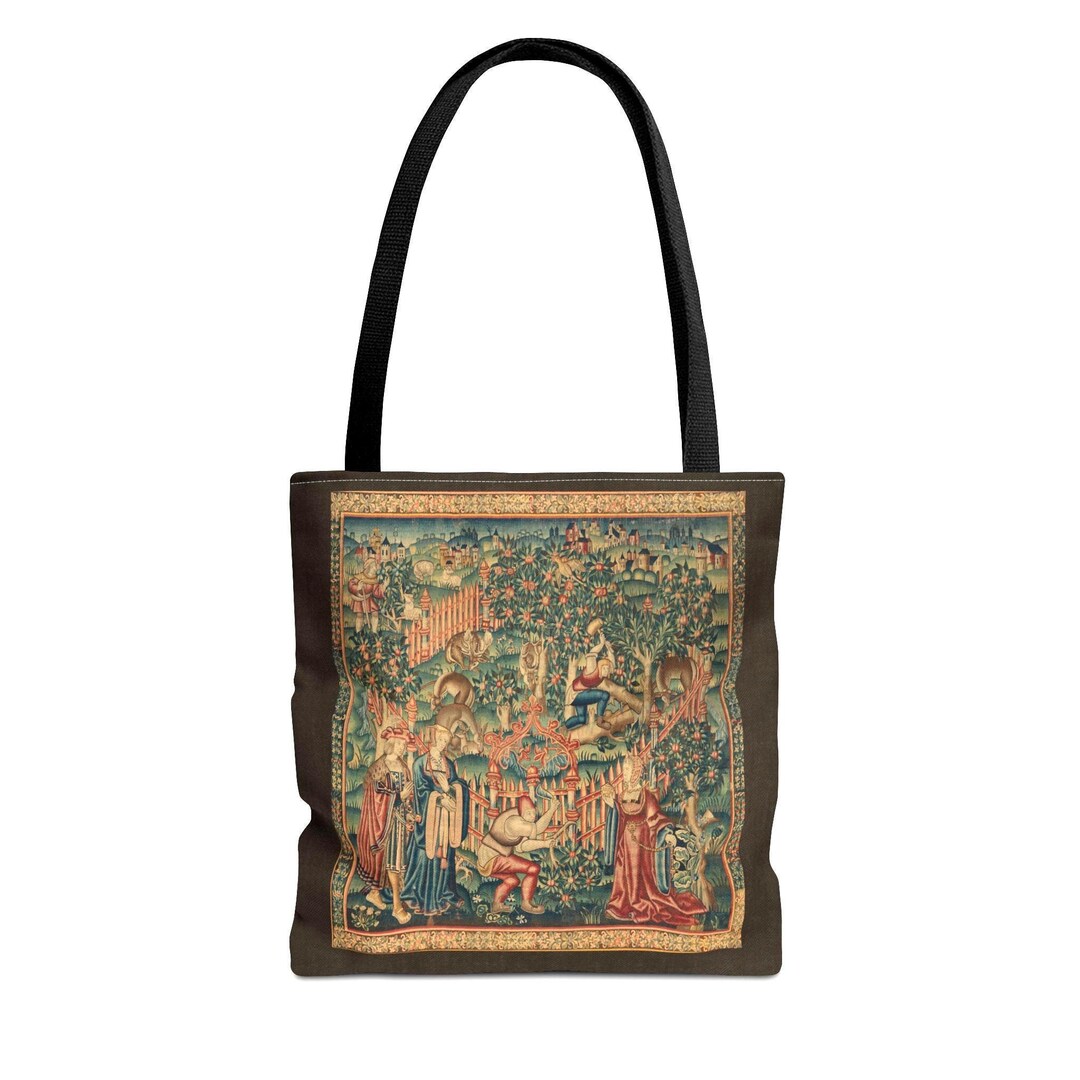Medieval Tapestry Tote Bag: Renaissance Art Print, Shopping, Book, or ...