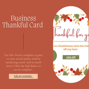 Thankful for you business card