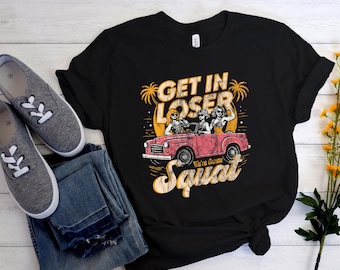 Get In Loser Squat Shirt, Retro Gym Workout Tee