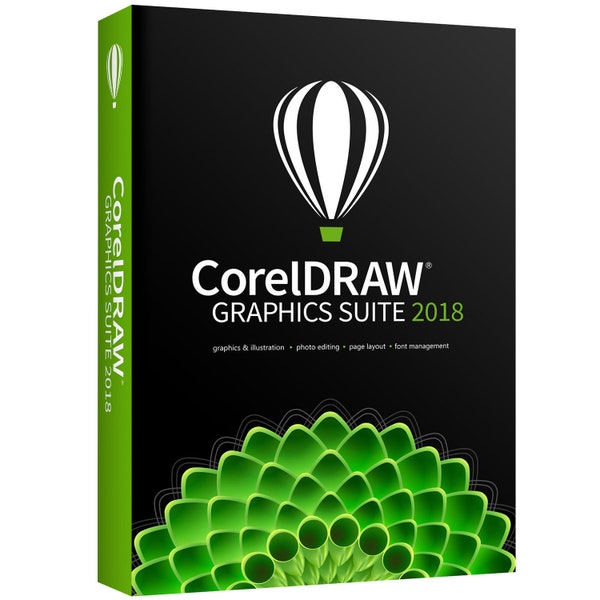 CorelDraw Graphics Suite 2018 Installationsdatei und Seriennummer (Windows).
