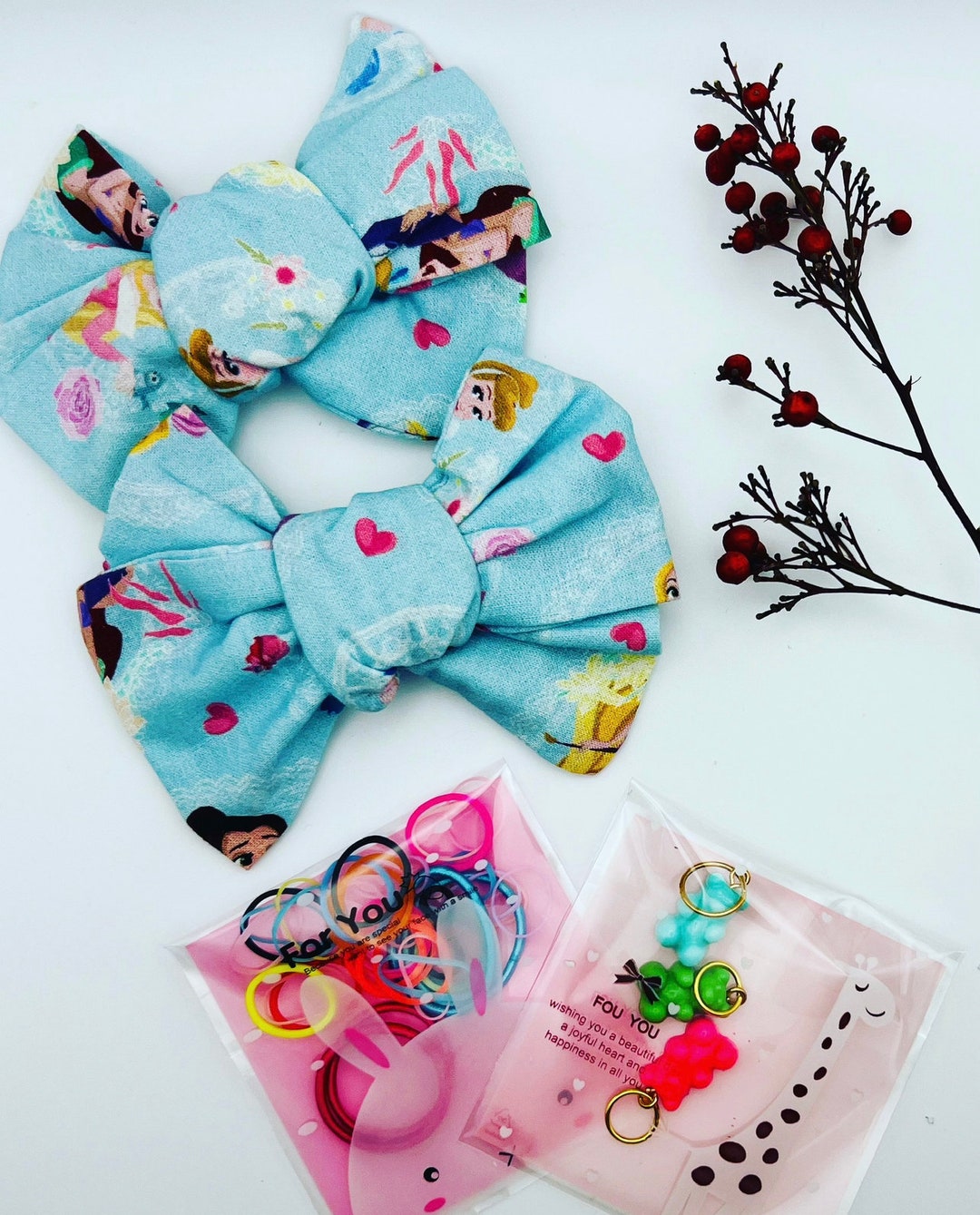 Hair Bow Boxes Charms Elastics Girls Birthday Christmas Gift Etsy