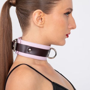 Luxe Submissive BSDM Collar Leather Bondage Collar Exquisite Collar Gift Kink Play Role play Fetish wear Dom Sub Gear Intimate play collar