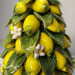 Panier de citron en céramique, céramique faite à la main, fabriqué en Italie, décoration de la maison, cadeau unique, ornement saisonnier image 5