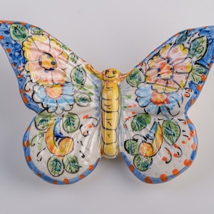 Colored Ceramic Butterflies (artistic ceramics) - handmade and painted