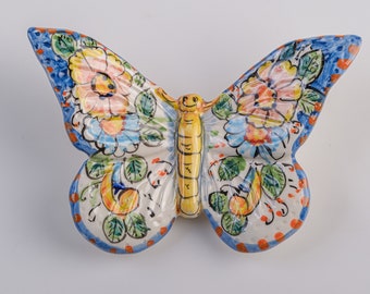 Colored Ceramic Butterflies (artistic ceramics) - handmade and painted