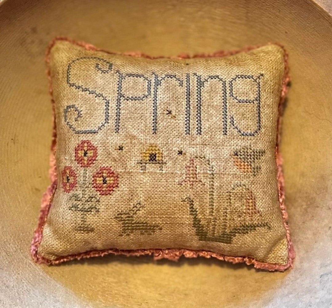 Spring *** PDF *** Download *** Cross Stitch *** Pattern *** Primitive ...