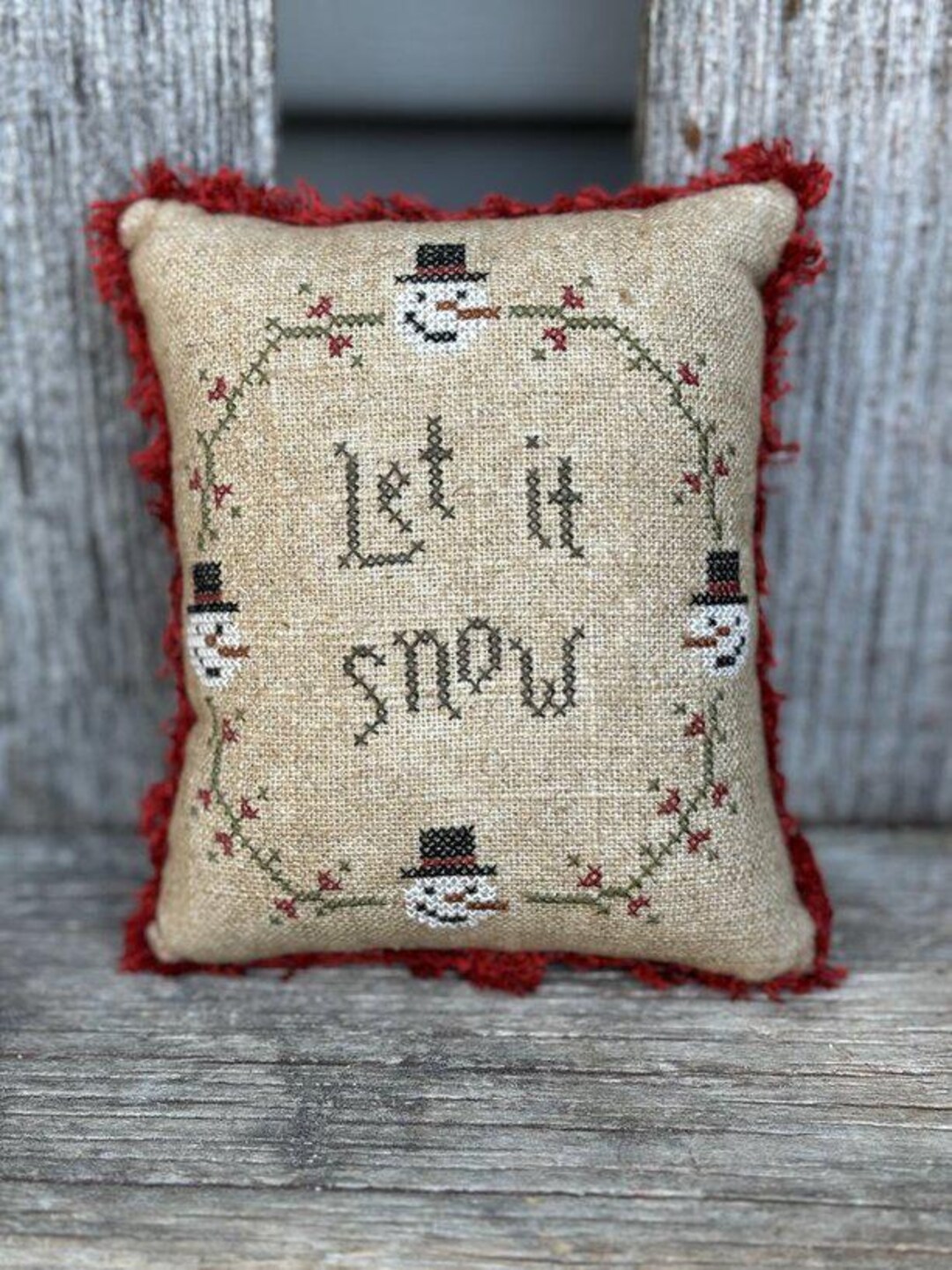 Snow Pin Snow --- Pin Keep --- Pattern --- Primitive --- Paper/mailed ...