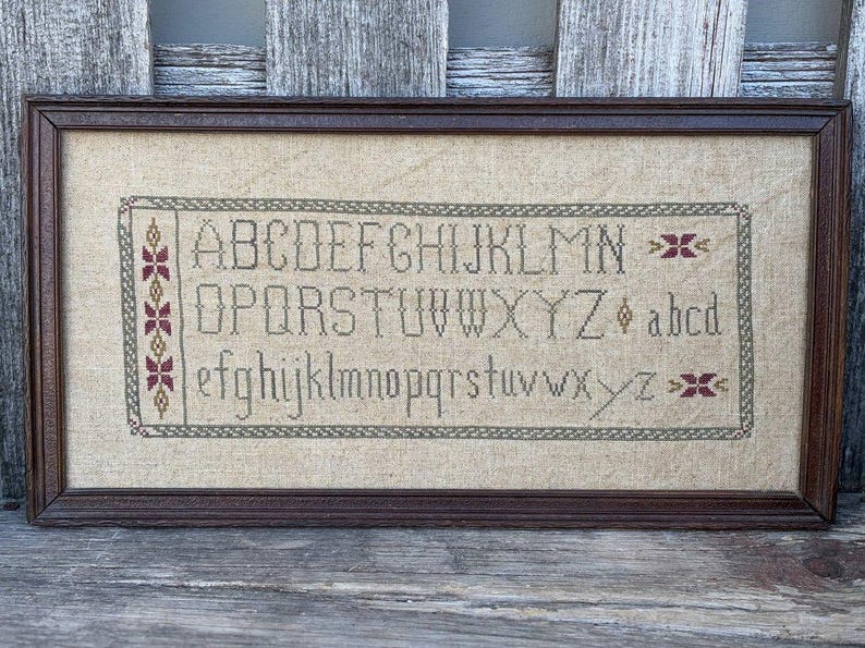My Alphabet Sampler --- Primitive --- Pdf/download --- Cross Stitch ...