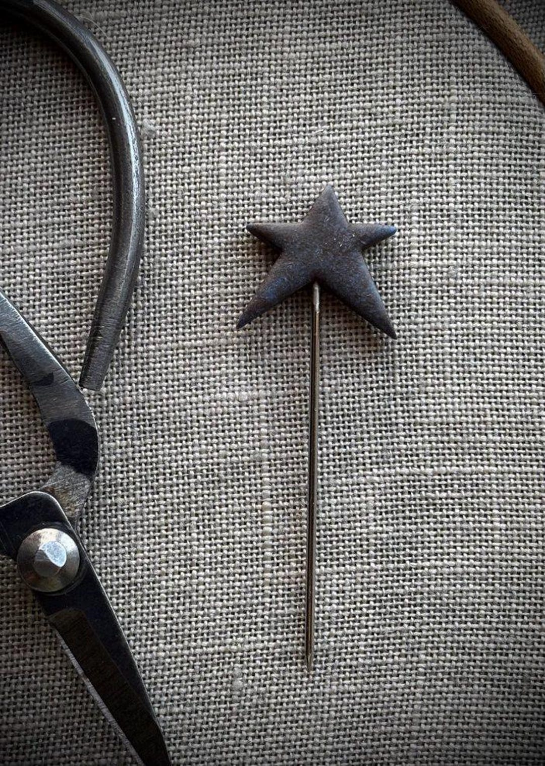 Blue Star Stick Pin ~ Counting Pin ~ Needlework Accessory ~ ~ Polymer ...
