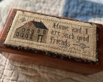 Home and I --- Pattern --- Primitive -- - Cross Stitch --- PDF --- Download --- Asbery&#39;s Echoes Stitches