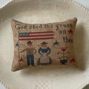 God Shed His Grace *** PDF/Download *** Cross Stitch *** Pattern *** Primitive *** by Asbery&#39;s Echoes