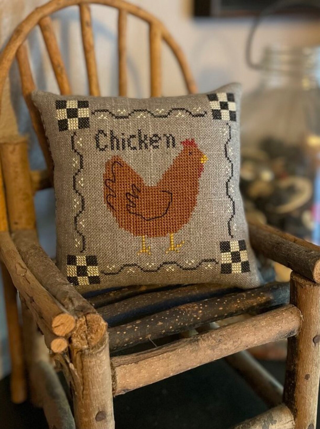Fair Time Chicken *** Primitive Pattern *** Mailed PAPER Chart ...