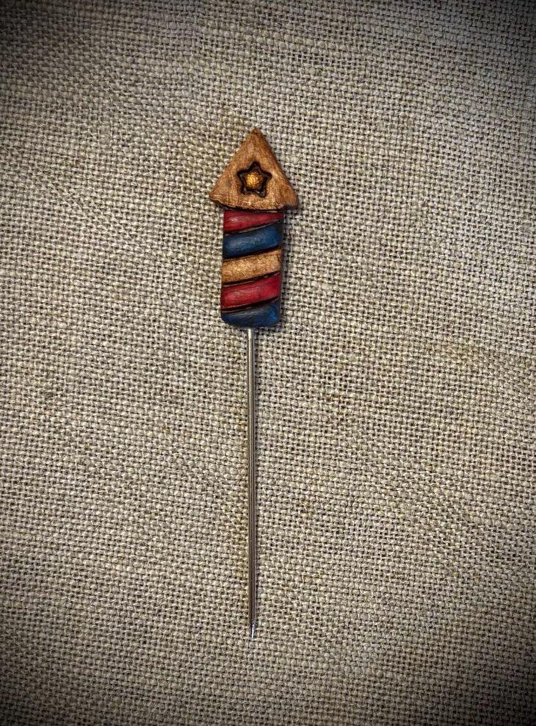 Prim Firecracker Stick Pin ~ Counting Pin ~ Needlework Accessory ...