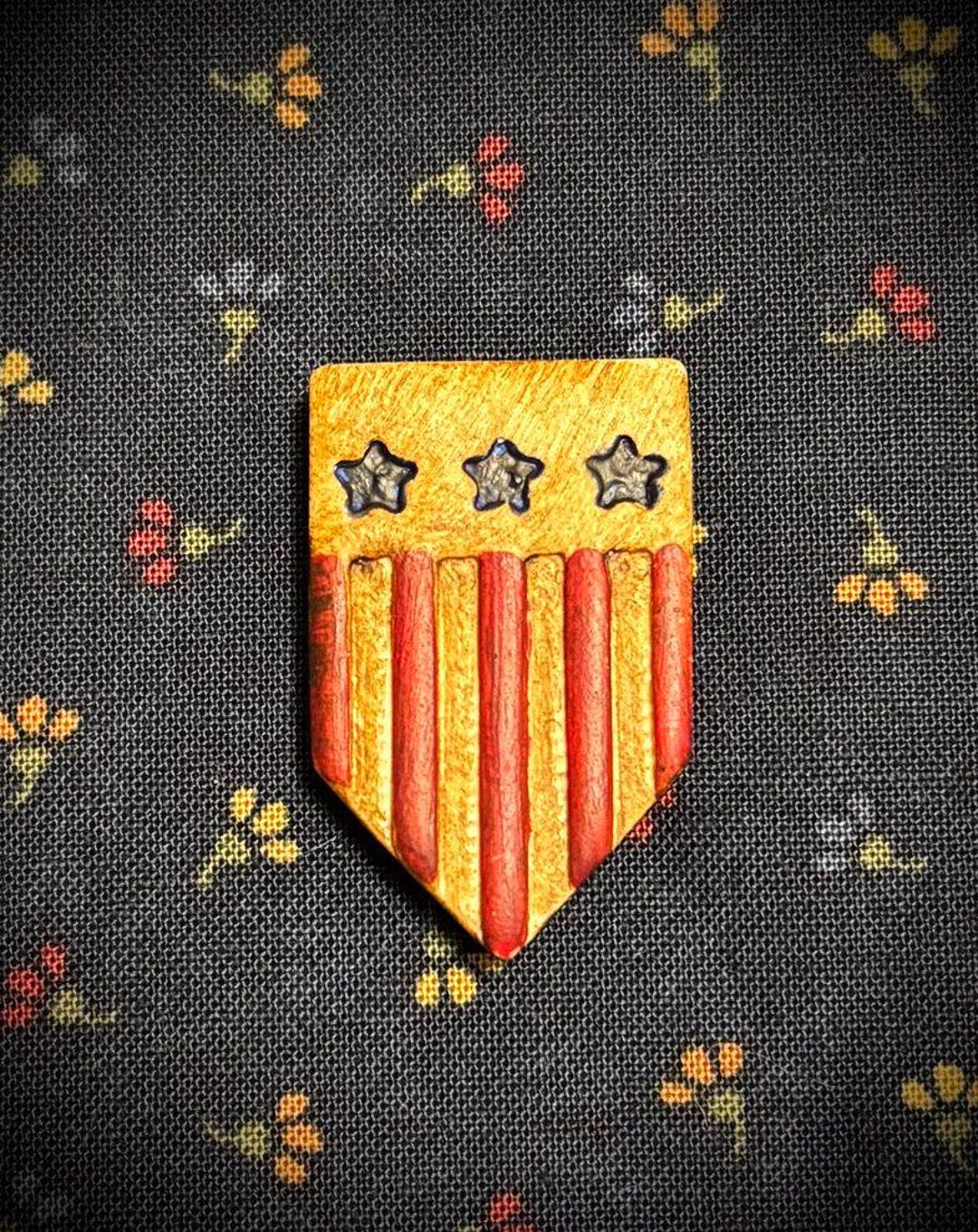 Primitive Patriotic Shield Needle Minder ~ Needle Keep ~ Needle Nanny ...