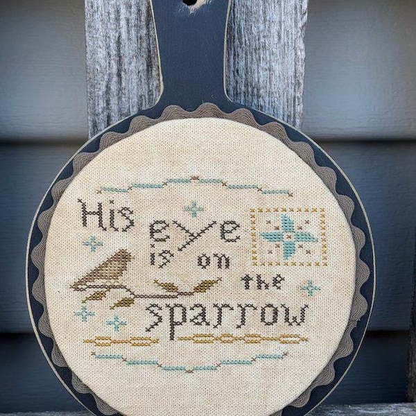 On the Sparrow --- Pattern --- Primitive -- - Cross Stitch --- PDF --- Download --- Asbery's Echoes Stitches