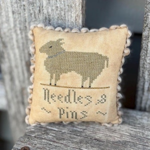 Needles & Pins Pin Keep *** PDF/Download *** Pin Keep *** Cross Stitch Pattern *** Lamb *** by Asbery&#39;s Echoes Stitches