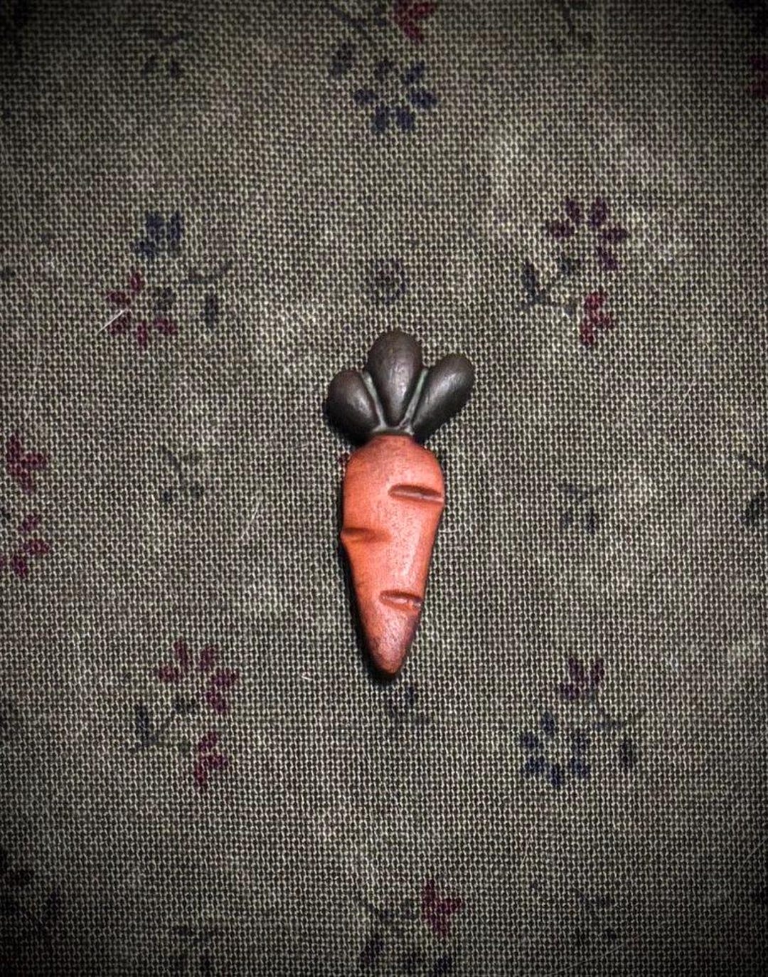 Carrot Button ~ Polymer Clay ~ Primitive ~ Embellishment ~ Handmade ...