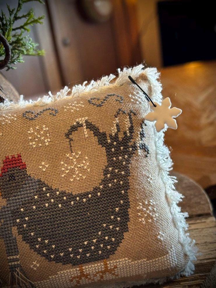 Spring Chicken Pinkeep Pattern Winter Chicken Pin Keep Pattern - Primitive - Paper/mailed - Chicken ...
