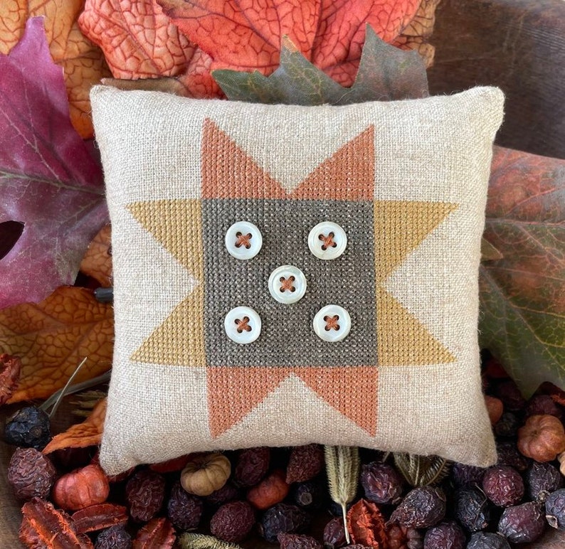 Fall Welcome Trio --- Pin Keep --- Bowl Fillers --- Paper/Mailed --- Primitive --- Cross Stitch Pattern *** by Asbery's Echoes Stitches Bild 5