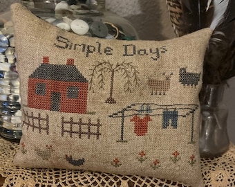 Simple Days PDF/Download Cross Stitch Pattern by Asbery&#39;s Echoes Stitches