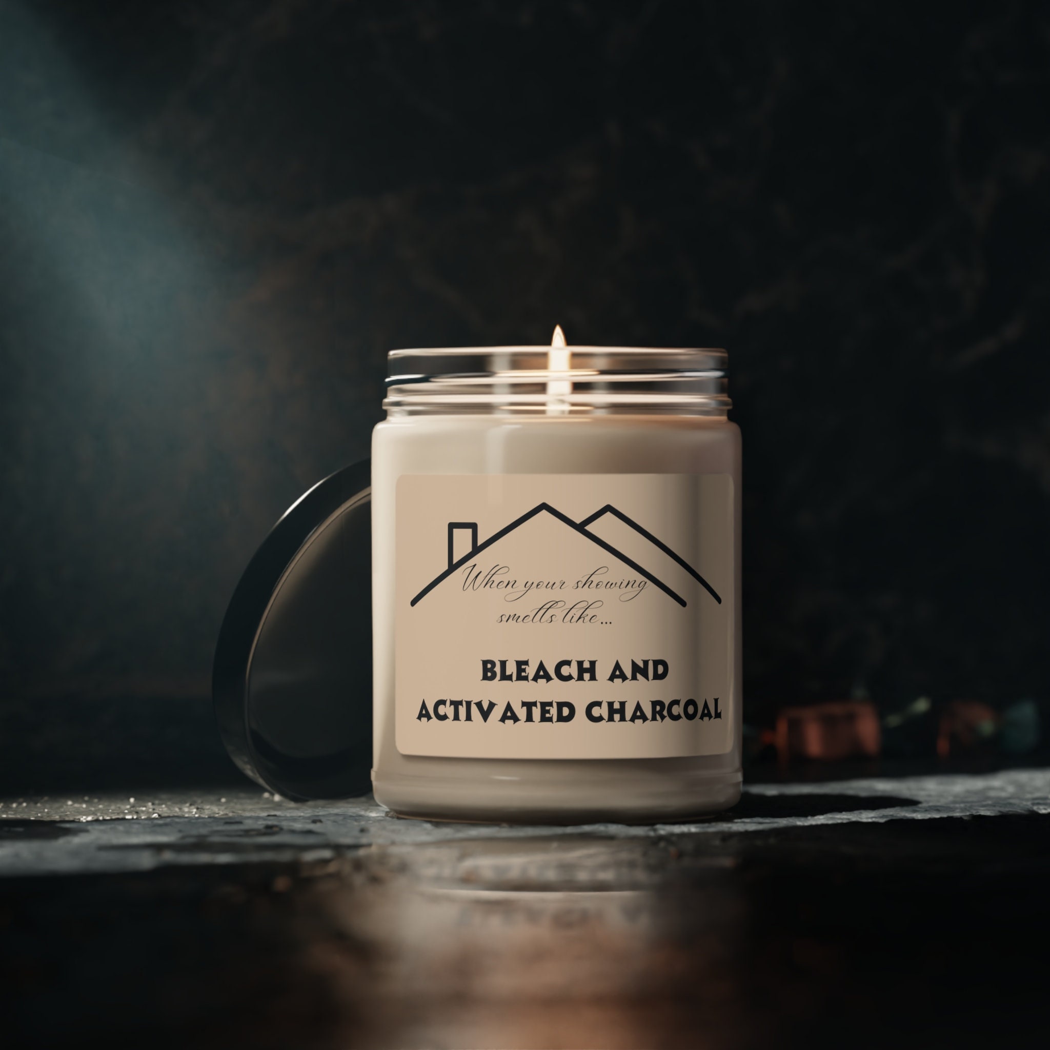 Scented Soy Candle | Bleach and Activated Charcoal | Funny Candles for Realtors | Bad Showings | Funny Closing Gift