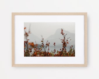 Hazy | Rocky Mountain Art Print, Autumn Scenery, Fall Wall Decor, Mountain Range, Rustic Home Decor, Hazy Mountain View