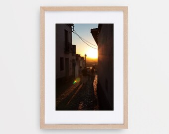 Sunset Stroll | City Sunset Art, Spain Wall Art, Travel Photography, Cityscape Photography, Spain Print, European City, Digital Print