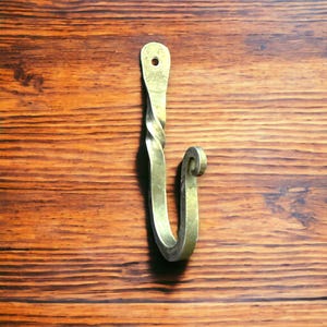 Hand-Forged Iron Wall Hook: Rustic Blacksmith Leash/Coat Hook