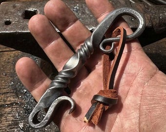 Hand Forged Iron Bottle Opener | Blacksmith Made Bar Tool | Twisted Handle | Rustic Gift for Him | Father's Day Gift | Groomsmen Gift