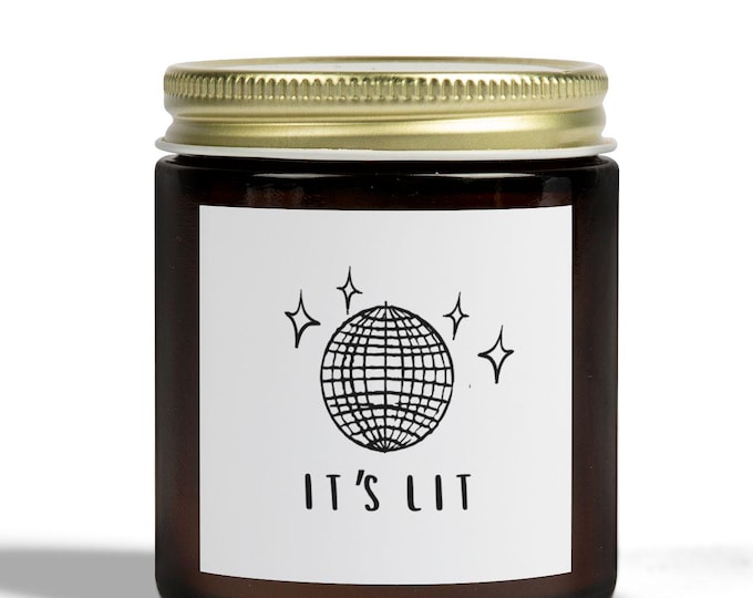 It's Lit Disco Ball Candle, Funny Scented Candle, Girls Trip Favor, Bachelorette Party Gift, Retro Party Decor, Girls Night Candle