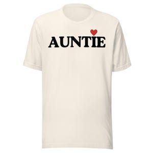 Cute Auntie T-Shirt, Auntie Birthday Gift, Auntie Gifts, New Auntie T-Shirt, White T-Shirt for Auntie