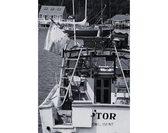 Vintage Boat Wall Art, Matte Vertical Poster, Coastal Decor, Nautical Print, Maritime Home Decoration, Gift for Sailors &amp; Boat Lovers