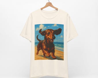 Camiseta de perro salchicha feliz, camiseta de perro salchicha para amantes de los perros, linda camiseta de perro salchicha, regalo de perro salchicha, camiseta gráfica para amantes de los perros salchicha