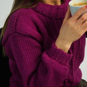 plum color sweater