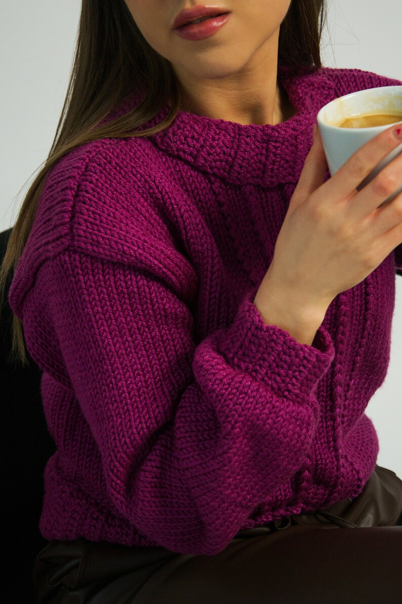 plum color sweater