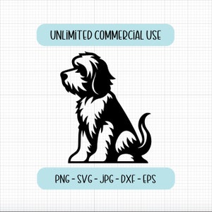Bernedoodle SVG PNG, Labradoodle svg, Goldendoodle svg, digitaler Download, Cricut geschnitten Dateien für Vinyl, Abziehbild, süße Bernedoodle svg
