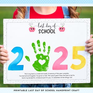 Preschool Graduation Handprint Poem: DIY Memory Art (Digital Download)
