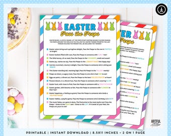 Easter Pass the Prize Game, Fun Pass the Present Poem, Printable Easter Party Game for Kids and Adults, Game for Family Gatherings