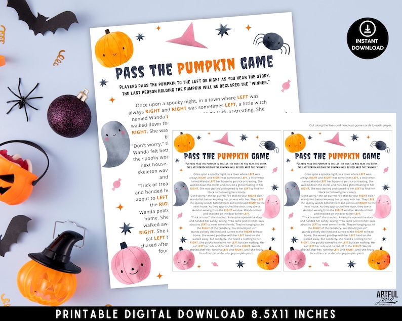 Pass the Pumpkin Game, Halloween Party Games for Kids & Adults ...