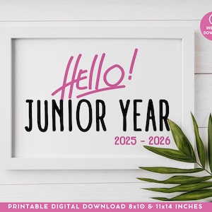 Signe du premier jour de l&#39;année scolaire 2025-2026 : accessoire photo de 11e année (téléchargement numérique)