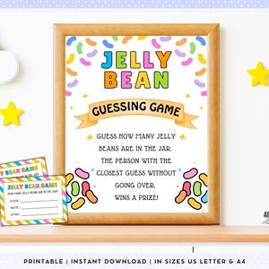 Guess How Many Jelly Beans Game: Easter Birthday Party (PDF & JPEG)