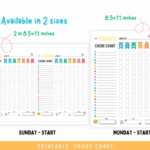 Kids Chore Chart Printable, Bathroom Chore List, Weekly Checklist, Kids ...