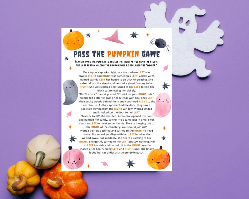 Pass the Pumpkin Game, Halloween Party Games for Kids & Adults ...