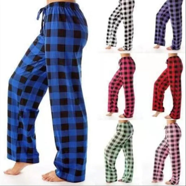 pyjama femme - pyjama carreaux - pyjama à motifs - pyjama couleur - pantalon femme - pantalon confortable - pantalon carreaux - noël - hiver